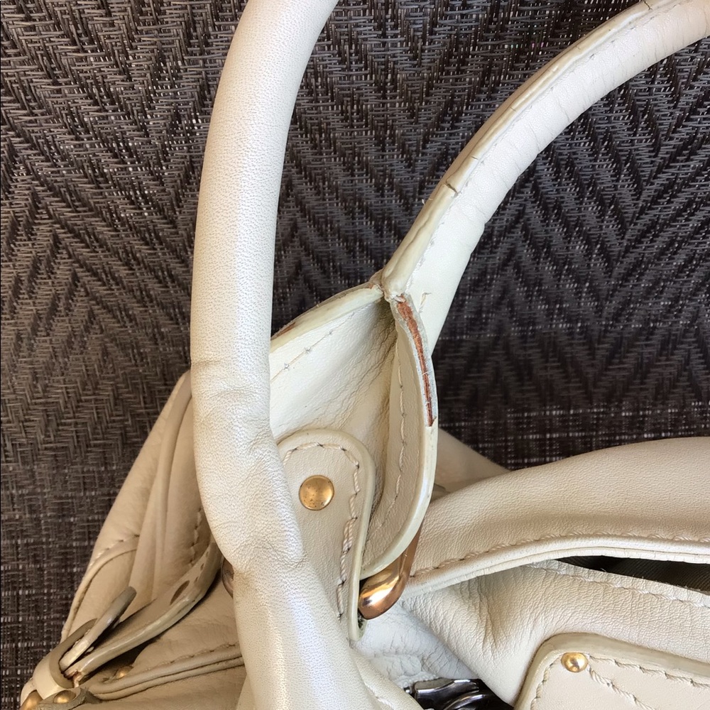 🚫SOLD🚫 Chloe Cream Leather Paddington Lock Satchel Bag - Picture 9 of 15